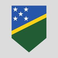 Solomon Islands Flag in Shield Shape vector