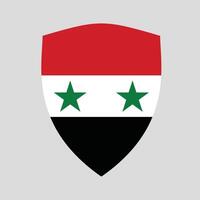 Syria Flag in Shield Shape Frame vector