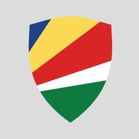 Seychelles Flag in Shield Shape Frame vector