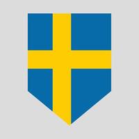 Sweden Flag in Shield Shape Frame vector