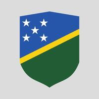 Solomon Islands Flag in Shield Shape vector