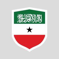 Somaliland Flag in Shield Shape vector