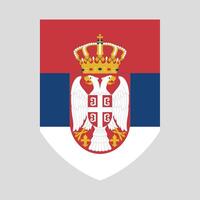Serbia Flag in Shield Shape Frame vector