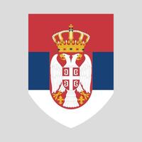 Serbia Flag in Shield Shape Frame vector