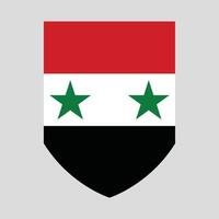 Syria Flag in Shield Shape Frame vector