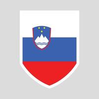 Slovenia Flag in Shield Shape vector