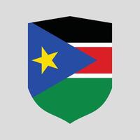 South Sudan Flag in Shield Shape Frame vector