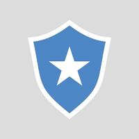 Somalia Flag in Shield Shape vector