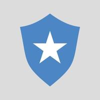 Somalia Flag in Shield Shape vector