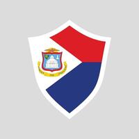 Sint Maarten Flag in Shield Shape vector