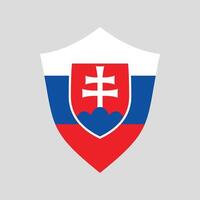 Slovakia Flag in Shield Shape vector