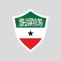Somaliland Flag in Shield Shape vector