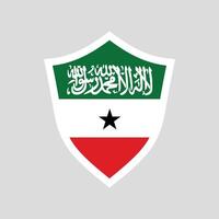 Somaliland Flag in Shield Shape vector