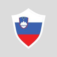 Slovenia Flag in Shield Shape vector