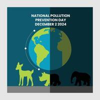pollution prevent day flyer vector
