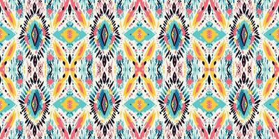 Seamless batik pattern,Seamless tribal batik pattern,and Seamless colorful pattern resemble ethnic boho, Aztec,and ikat styles.designed for use in wallpaper,fabric,curtain,carpet,Batik Embroidery vector