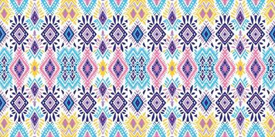 Seamless batik pattern,Seamless tribal batik pattern,and Seamless colorful pattern resemble ethnic boho, Aztec,and ikat styles.designed for use in wallpaper,fabric,curtain,carpet,Batik Embroidery vector