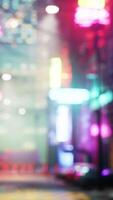 Abstract background of city street in bokeh video