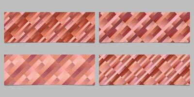 Abstract gradient diagonal stripe pattern banner template set vector