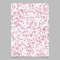 Pink abstract square pattern brochure template - mosaic stationery background vector