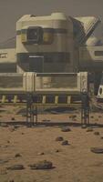 Base and spaceship on Planet Mars video