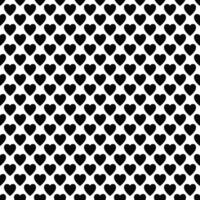 Abstract black white heart pattern design vector