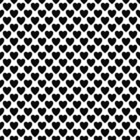 Abstract black white heart pattern design vector