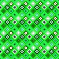 Green geometrical seamless diagonal square pattern - mosaic tile background design vector
