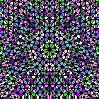 Geometrical colorful petal mosaic pattern background design vector