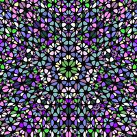 Geometrical colorful petal mosaic pattern background design vector