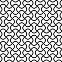 Repeating black and white curly pattern vector