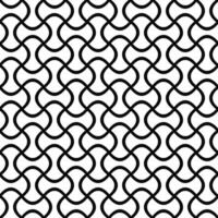 Repeating black and white curly pattern vector