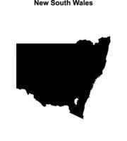 New South Wales outline map vector