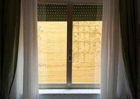 Hotel room with wall view. photo