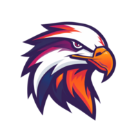 Majestic eagle head with vibrant colors illustrating strength and focus png