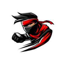 Stealthy ninja in a rapid dash png