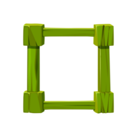 di legno gioco telaio o confine. verde tavola e pannello per 2d gioco interfaccia design e ui elemento. png