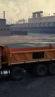 Dump Truck Parked in Parking Lot video