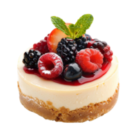 Cheesecake with fresh berries on top AI Generate png