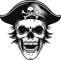 pirata y mar tema icono vector