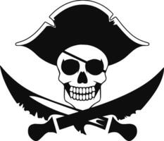 pirata y mar tema icono vector