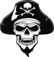 pirata y mar tema icono vector