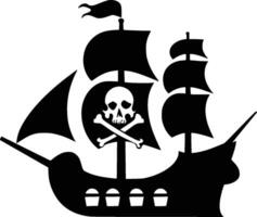 Pirate and sea theme icon vector