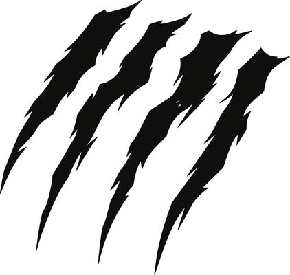 Claws scratch. Design element for logo, label, sign, poster, t shirt