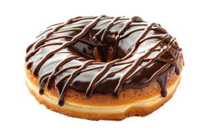 Classic Shiny Chocolate Glazed Donut png