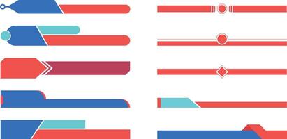 Footer Banner Design Colorful Collection vector