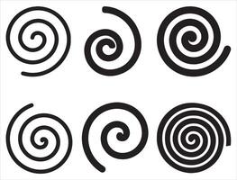 espiral silueta en blanco antecedentes vector