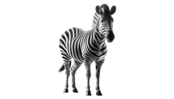 zebra isolated on transparent background. png