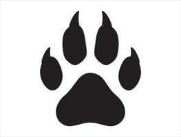 Cheetah paw silhouette on white background vector