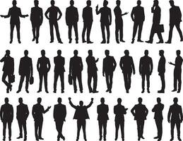 Business persons silhouette on white background vector